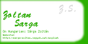 zoltan sarga business card