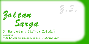 zoltan sarga business card